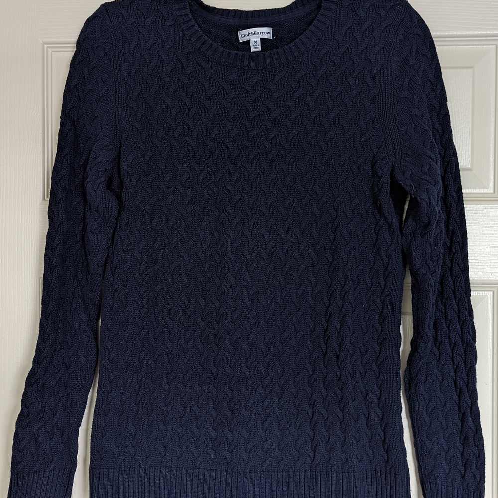 Croft & Barrow Navy Blue Medium Sweater